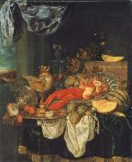 Abraham Hendrickz van Beyeren Coarse style life with lobster oil